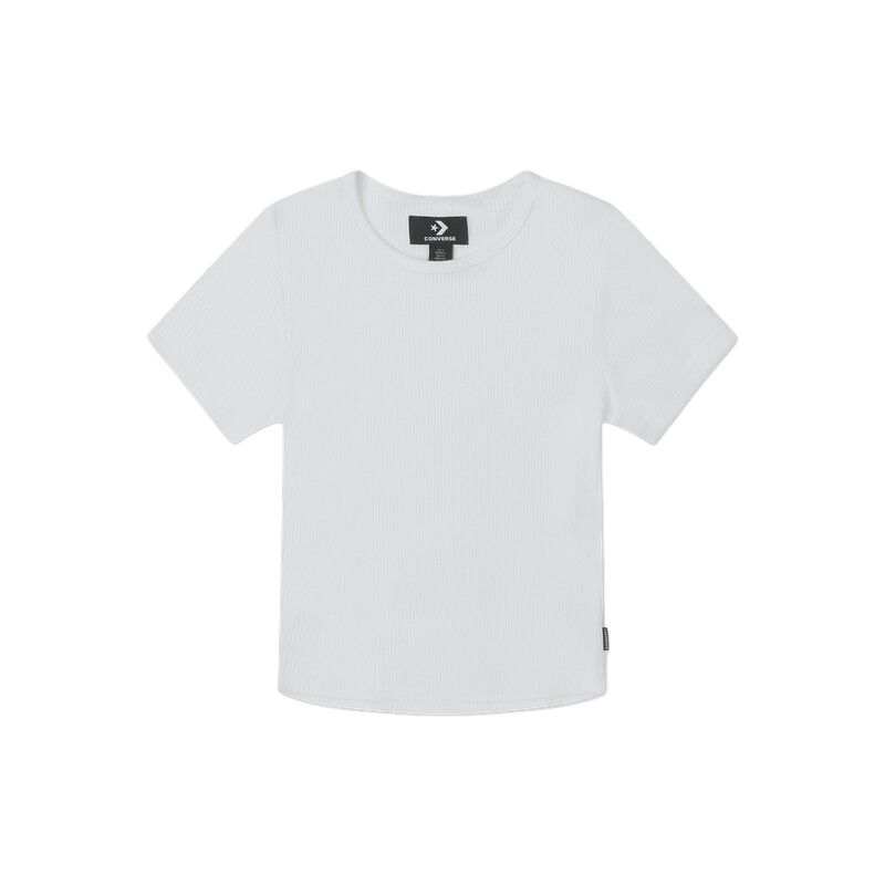 Converse Converse T Shirts Women's White Crew Neck Moderate