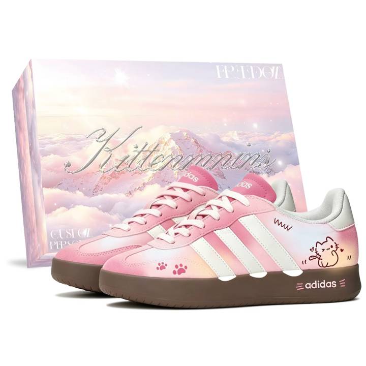 Adidas Adidas BARREDA Abrasion Resistant Low top German Army Trainers Unisex Pink White