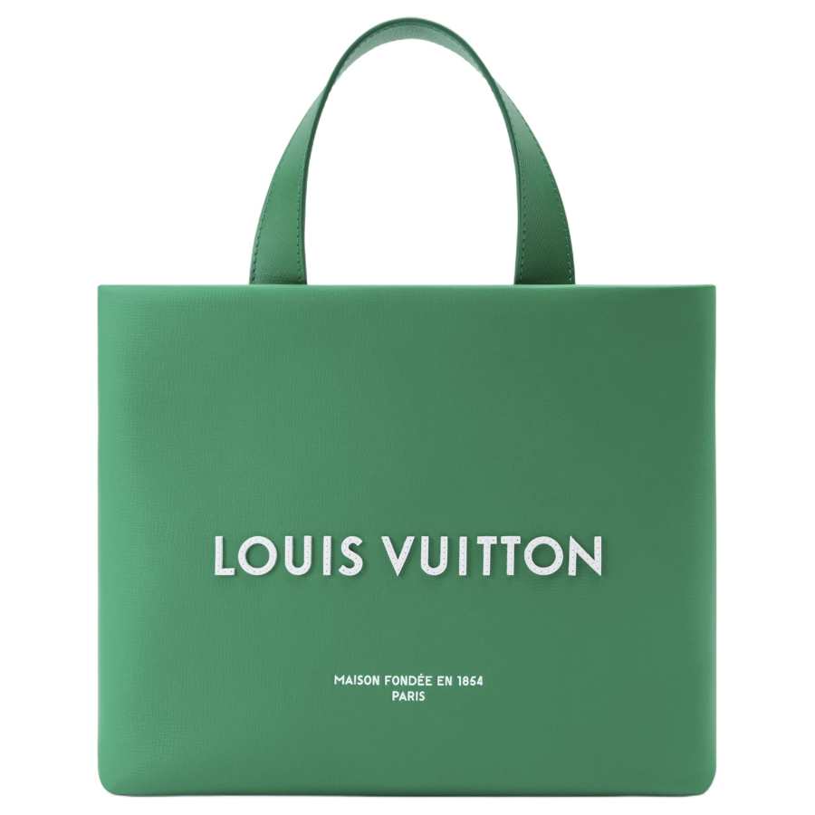 LOUIS VUITTON Cow Leather Tote One Shoulder Handbag Mini Men's Green