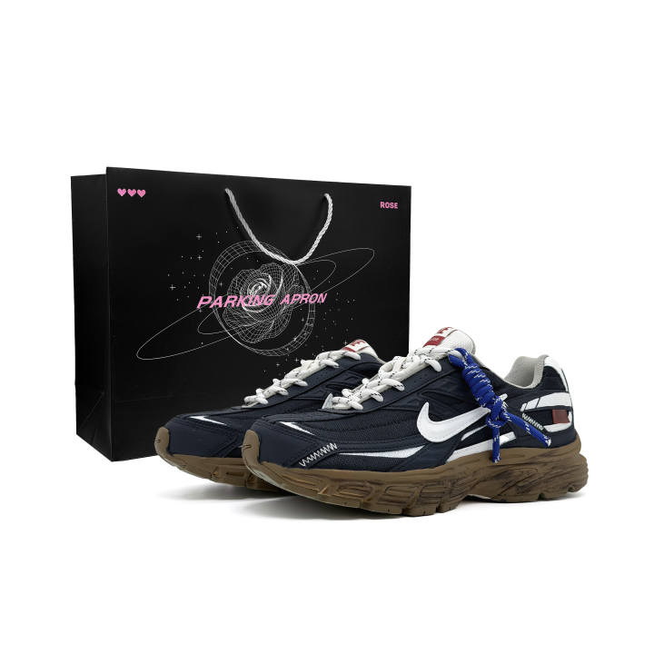 Nike Nike Initiator Leather, Textile Cushioning Slip Resistant Abrasion Resistant Low top Running Shoes Unisex Blue