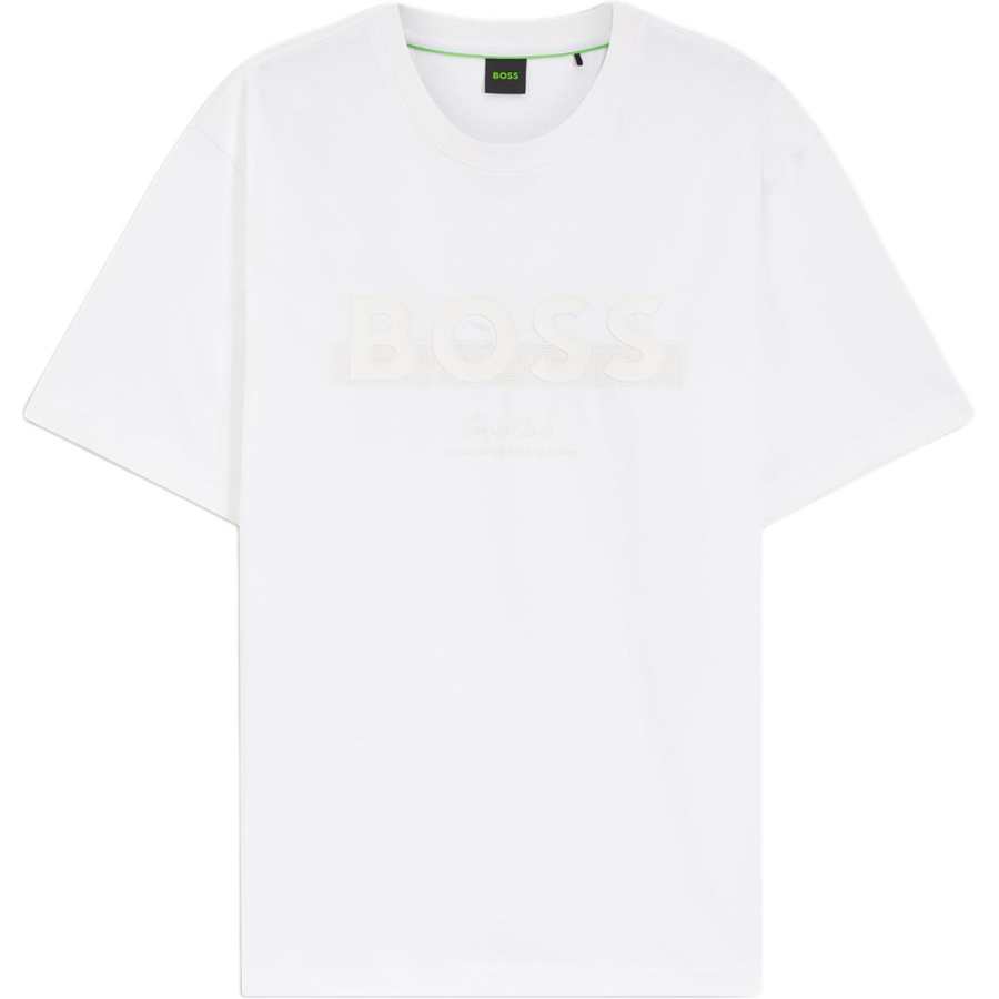 HUGO BOSS T Shirts Men's White Crew Neck Moderate Straight Fit