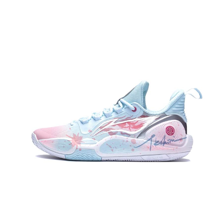 Li-Ning Li Ning Ice Pink Blush Mesh, Textile Cushioning Slip Resistant Abrasion Resistant Low top Basketball Shoes Unisex