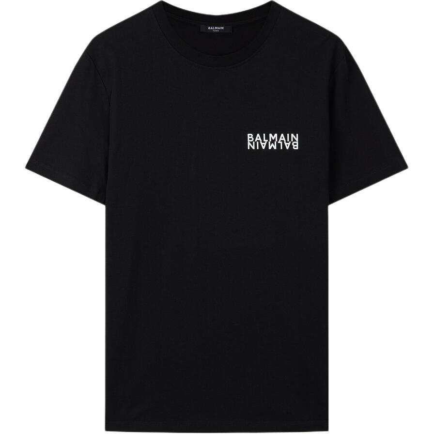BALMAIN T Shirts Unisex Black Crew Neck Moderate