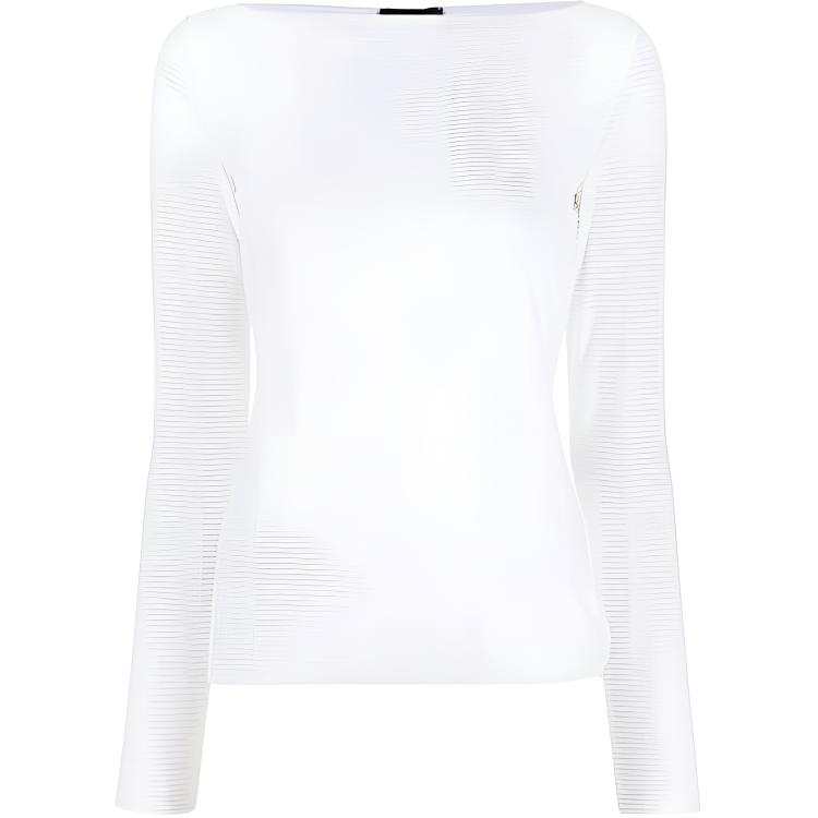 EMPORIO ARMANI T Shirts Women's White Boat Neck Moderate