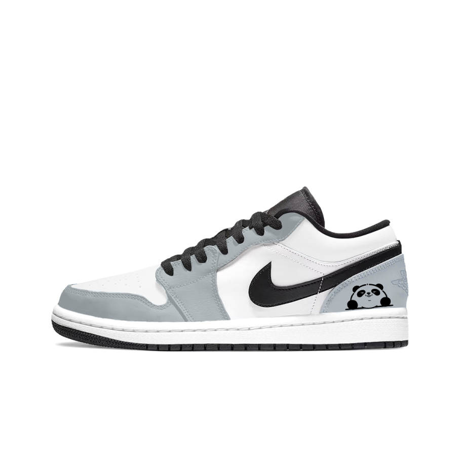 Jordan Jordan Air Jordan 1 Shadow Panda Low top Kids' Skateboarding Shoes Black/Gray/White Unisex