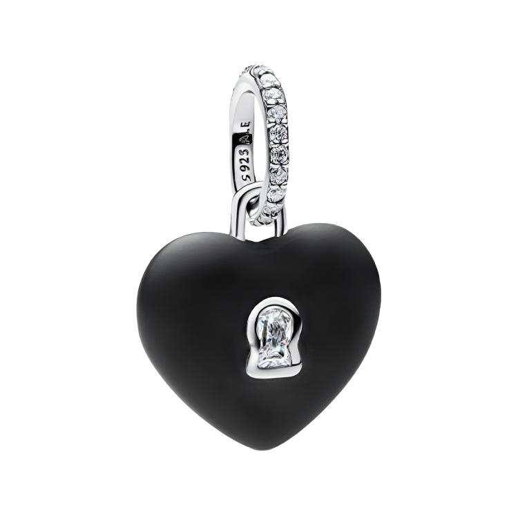Pandora 925 Sterling Silver Charms & Pendants Unisex Matte Black