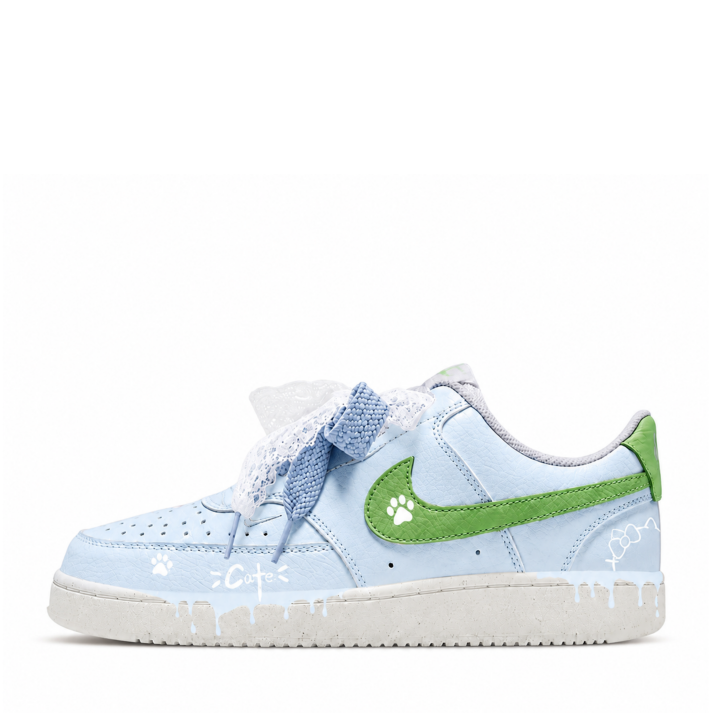 Nike Nike Court Vision Low Mist Cat Language, Girlfriend Slip Resistant Cushioning Low top Skateboard Shoes Women's