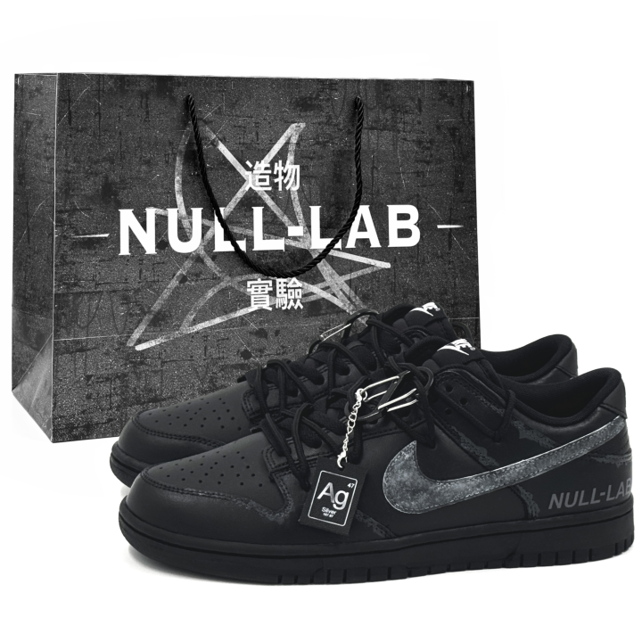 Nike Nike Dunk Black Silver Rock Synthetic Leather, Leather Abrasion Resistant Support Low top Skateboard Shoes Unisex Black