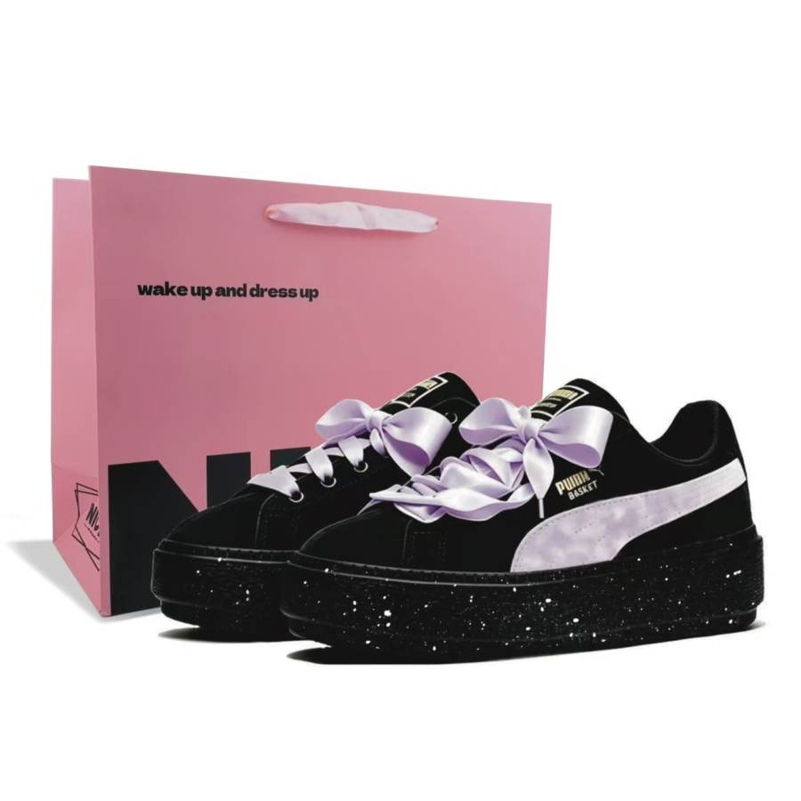 PUMA Platform Trace Slip Resistant Cushioning Abrasion Resistant Height Increasing Low top Casual Skate Shoes Women's