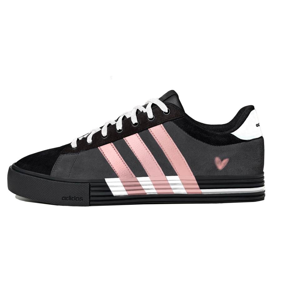Adidas Adidas Daily 4.0 Heart To Heart 1.0 H2H Minimalist Style Cute, Starry Future Low top Skateboard Shoes Unisex Pink Black