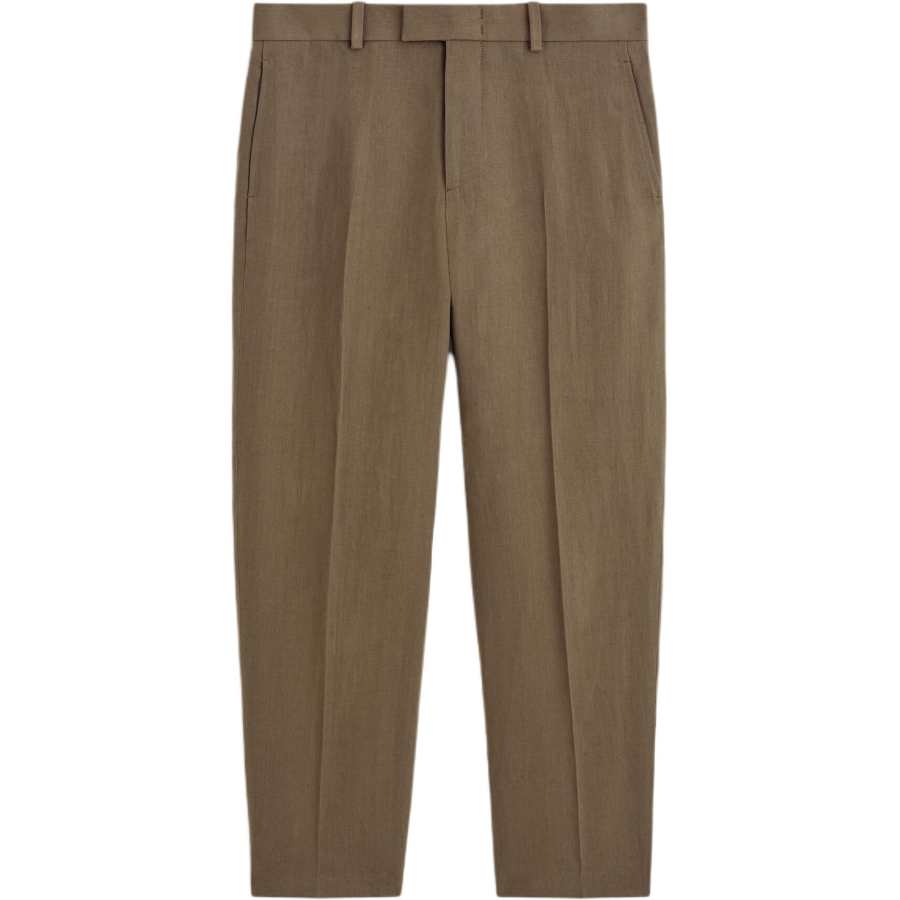 COS Casual Pants Men's Dark Khaki Moderate Tapered Pants