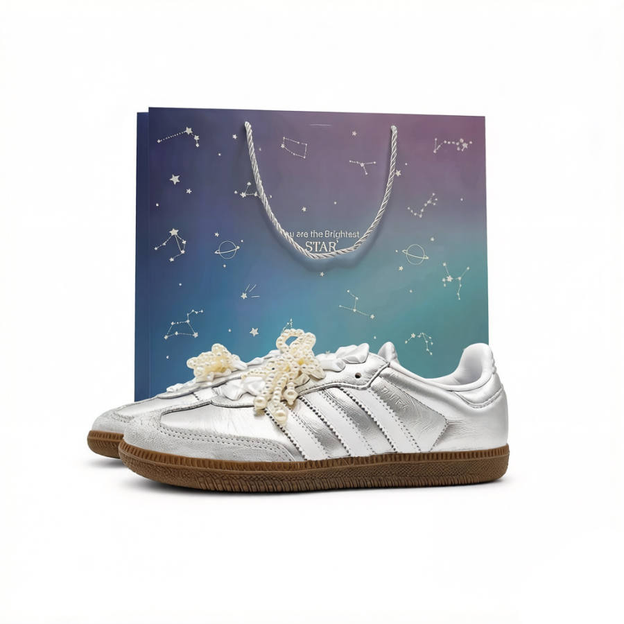 Adidas Originals SAMBA OG German Army Trainers Unisex Low Top Silver