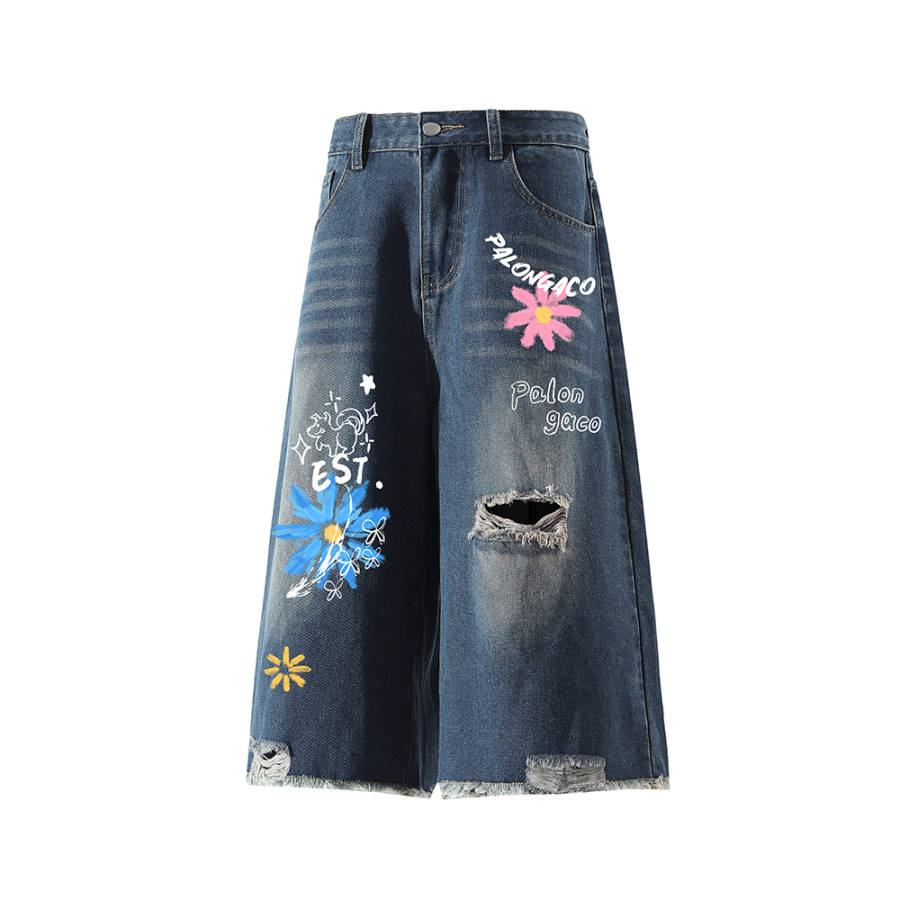 PAL ONGACO Denim Shorts Unisex Moderate