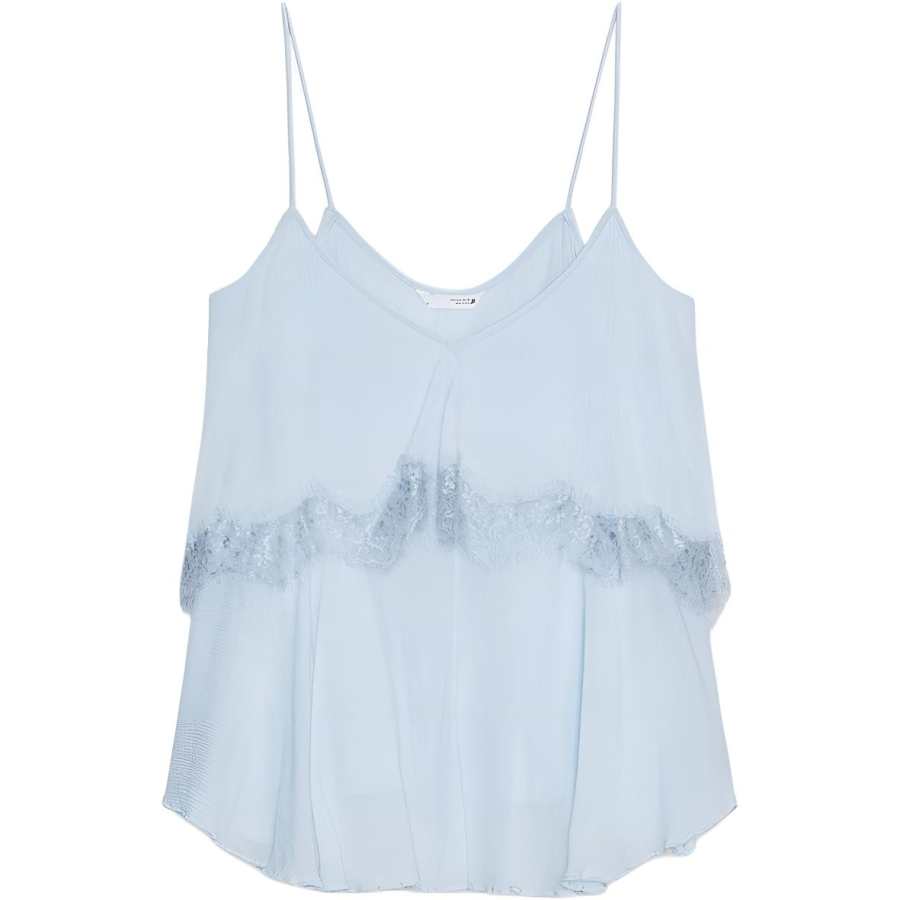 ZARA Camisoles Women's Sky Blue V Neck Moderate Other
