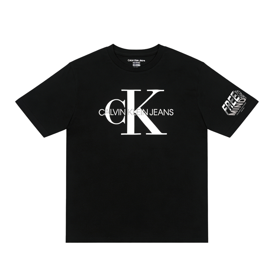 Calvin Klein T Shirts Unisex Black Crew Neck Moderate