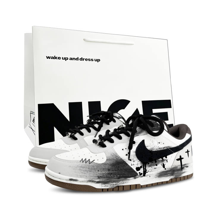 Nike Nike Big Skateboard Shoes Men's Low Top Gray