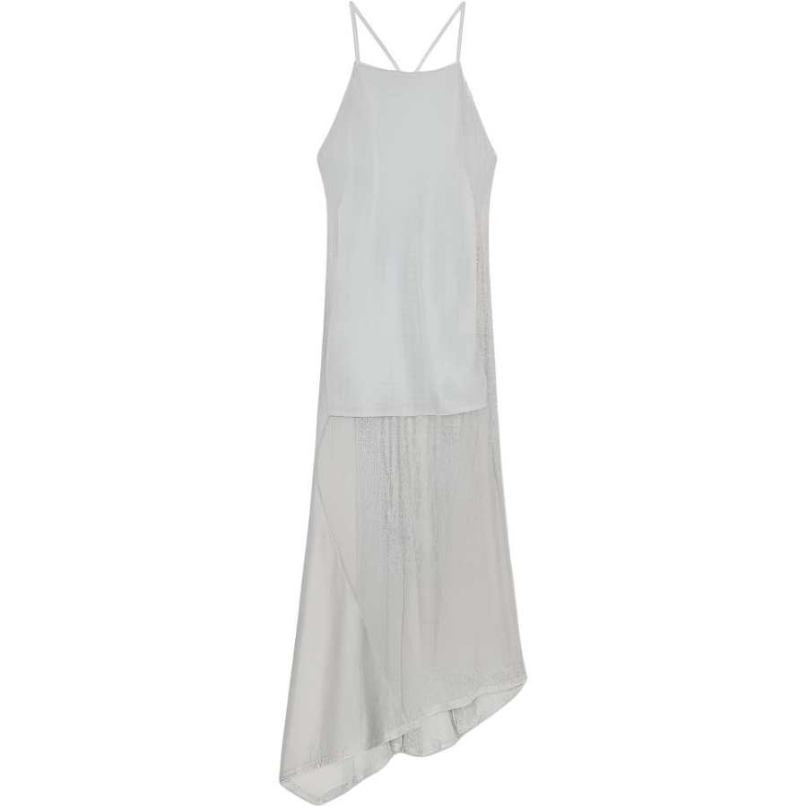 ZARA Slip Dresses Women's Gray Camisole Moderate Long Skirt