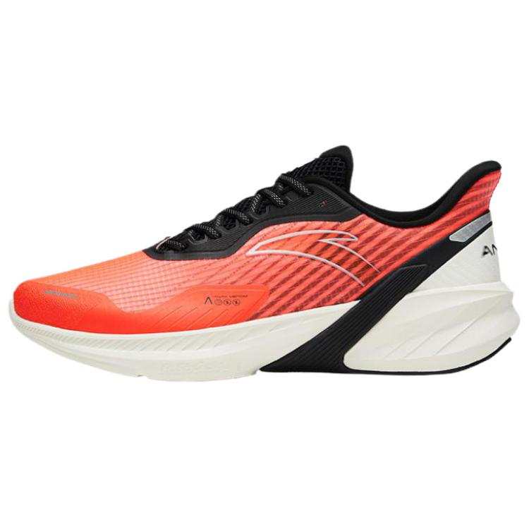 Anta DuCi4 Mesh Cushioning Slip Resistant Low top Running Shoes Men's Red Black