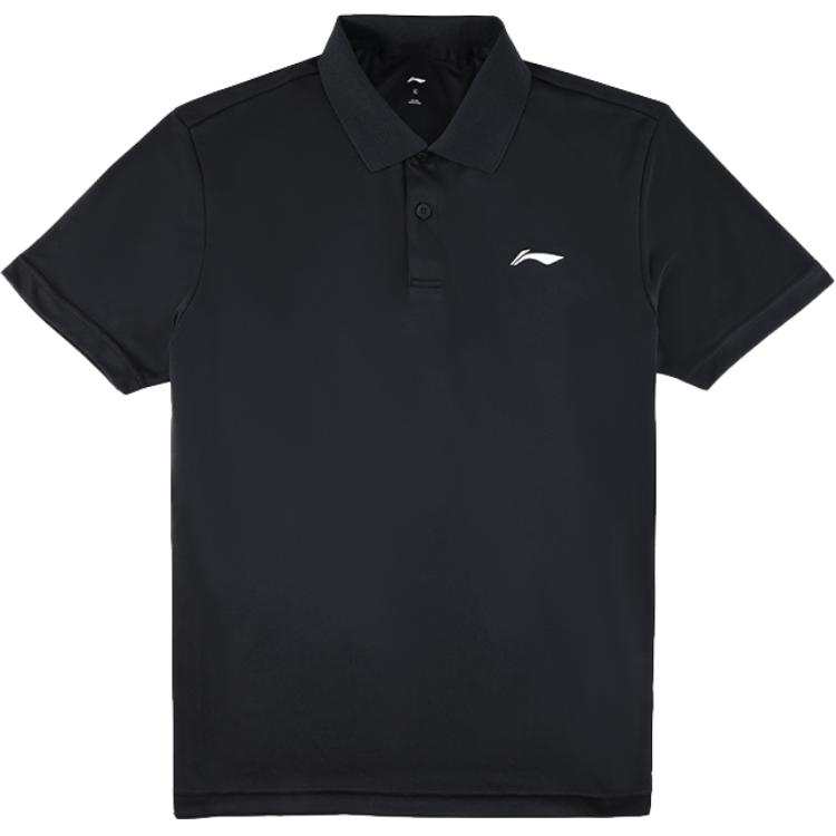 Li-Ning Li Ning Table Tennis Collection Polo Shirts Men's Black Polo Collar Thin Straight Fit
