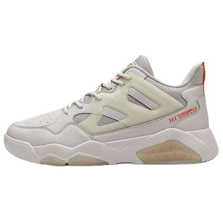 361° Slip Resistant Cushioning Abrasion Resistant Low top Skateboard Shoes Men's Gray White