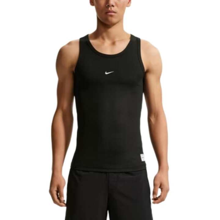 Nike Nike Dri Fit Quick Dry Tank Tops Men's 010 Black/White Crew Neck Moderate