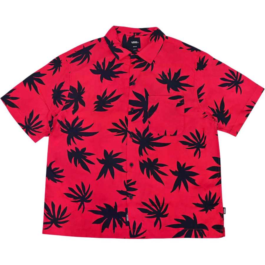 Vans Vans Shirts Men's Red/Black Lapel Moderate Straight Fit