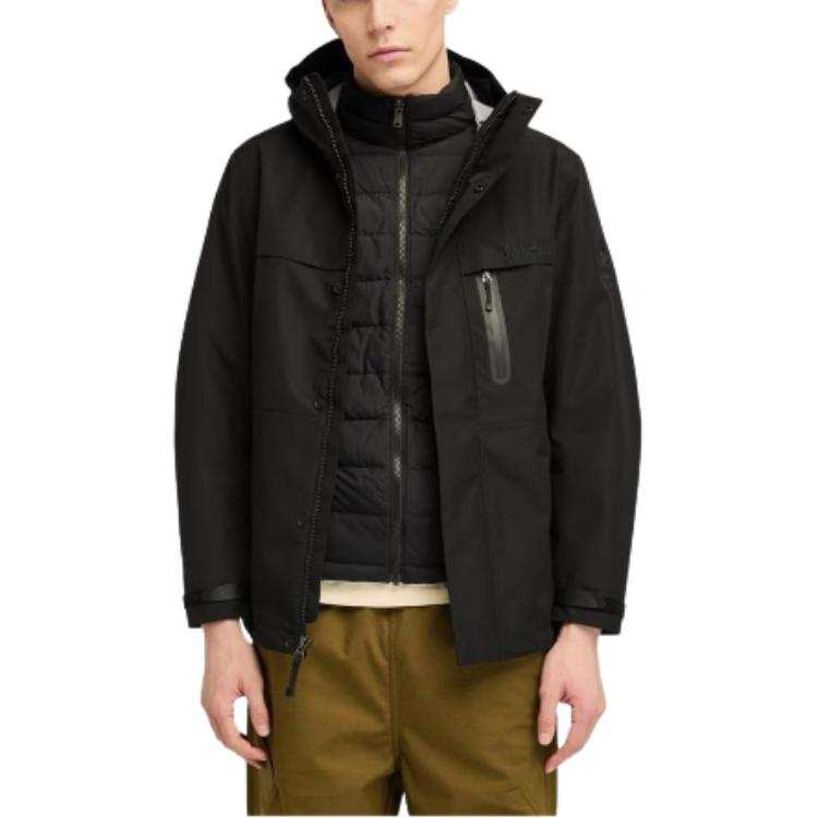Timberland Jackets Men's Black Hooded Non Detachable Moderate Other