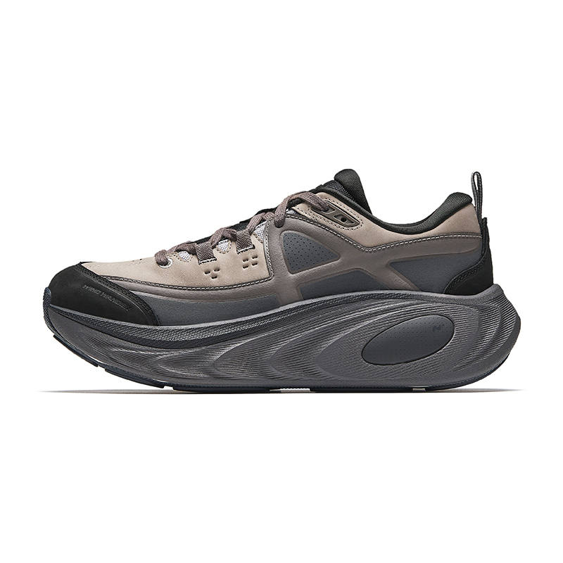 Anta Cushioning Abrasion Resistant Low top Casual Running Shoes Men's Pine Smoke Gray Enamel Gray Basic Black