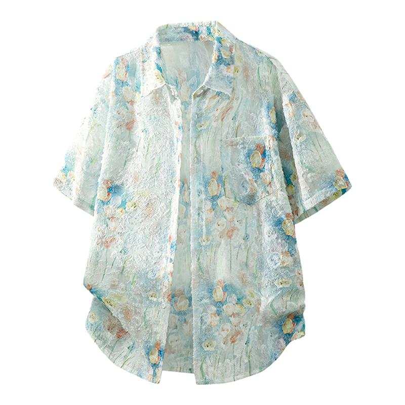 Sugarfunk Sugarfunk Shirts Unisex Upgraded Blue Lapel Thin