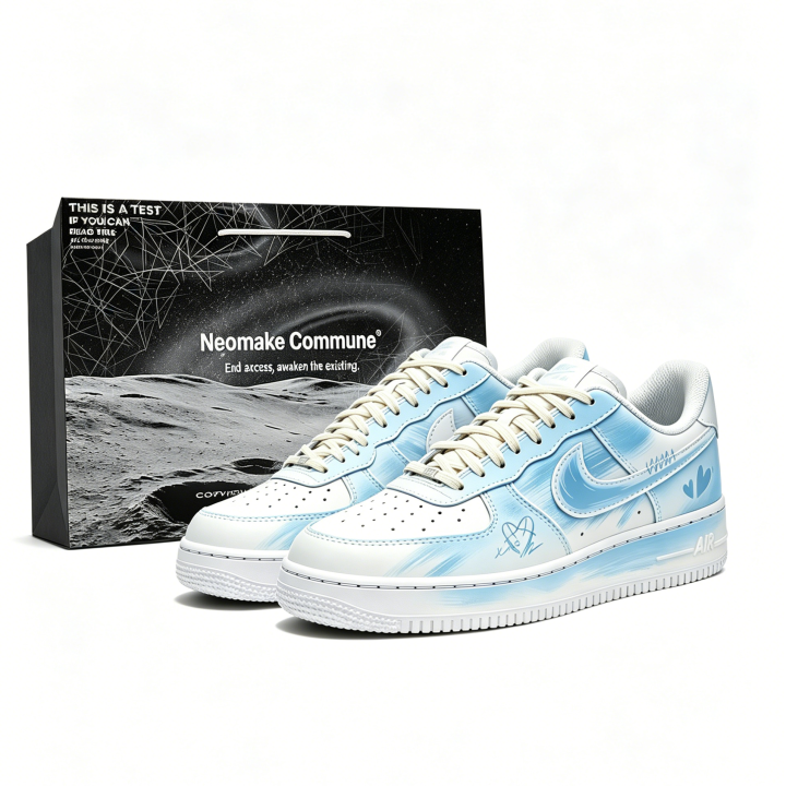 Nike Nike Air Force 1 Skateboard Shoes Men's Low Top Blue