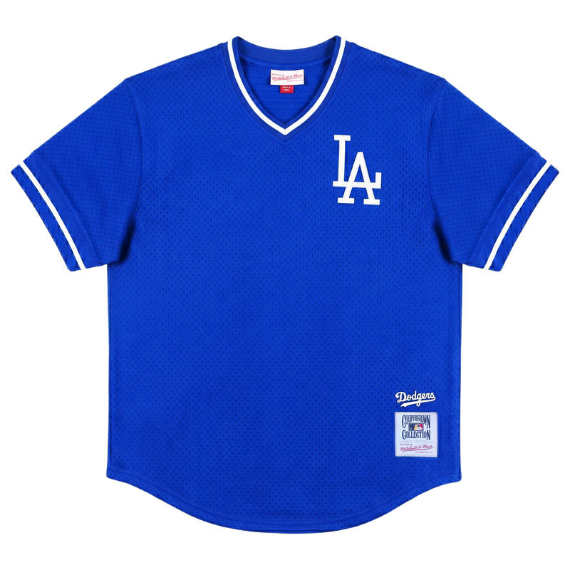 Mitchell Ness T Shirts Unisex Los Angeles Dodge Royal Blue V Neck