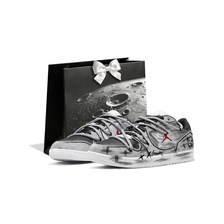 Jordan Jordan COURT CONNECT Shopping Bag SPACE X AJ1 Deconstruction Slip Resistant Abrasion Resistant Low top
