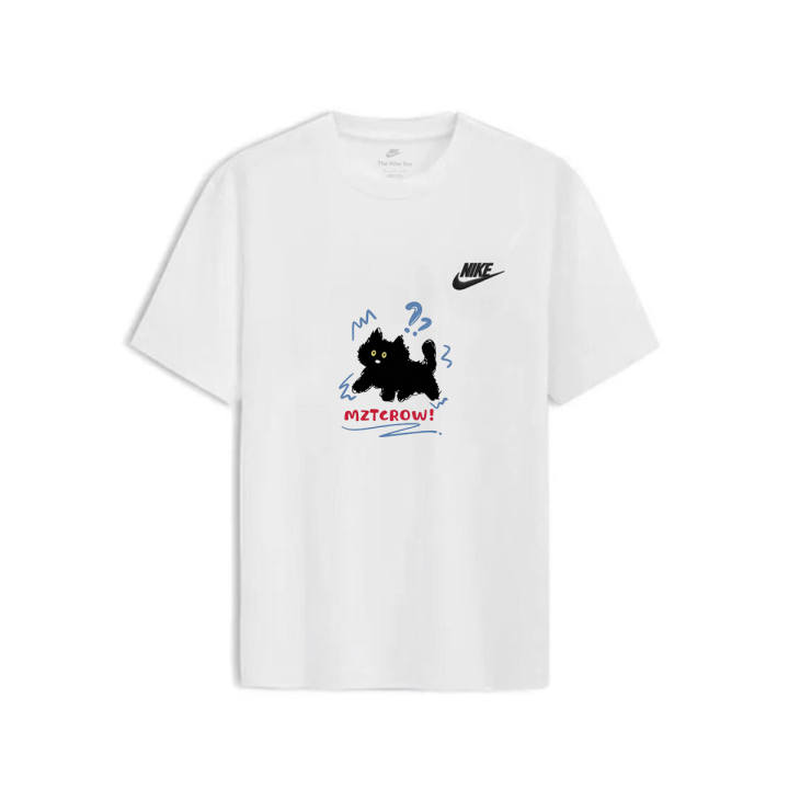 Nike Nike Sportswear T Shirts Men's White Crew Neck Moderate Straight Fit