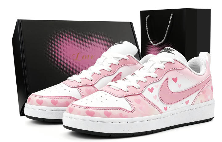 Nike Nike Court Borough Overflowing With Love Low top Skateboard Shoes Unisex Pink