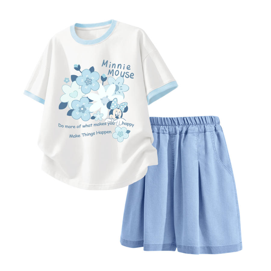 Disney Kids Casual Sportswear Crew Neck Thin Stretch