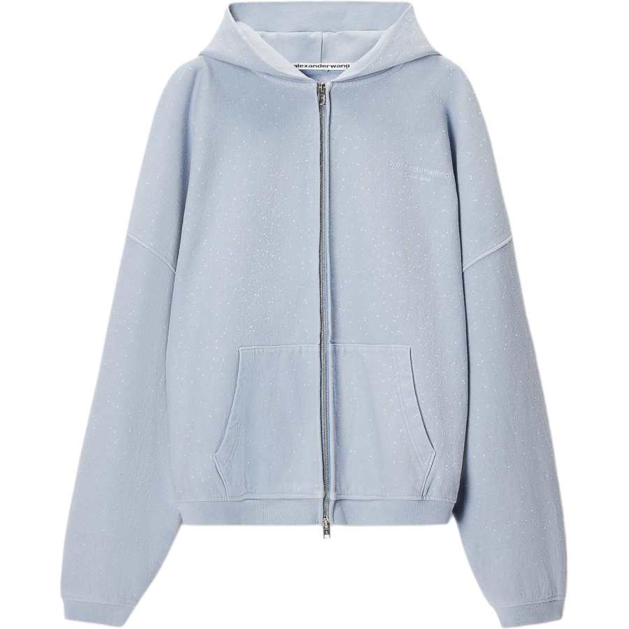 Alexander Wang Sweatshirts Unisex Faded Sky Hooded Non Detachable Moderate