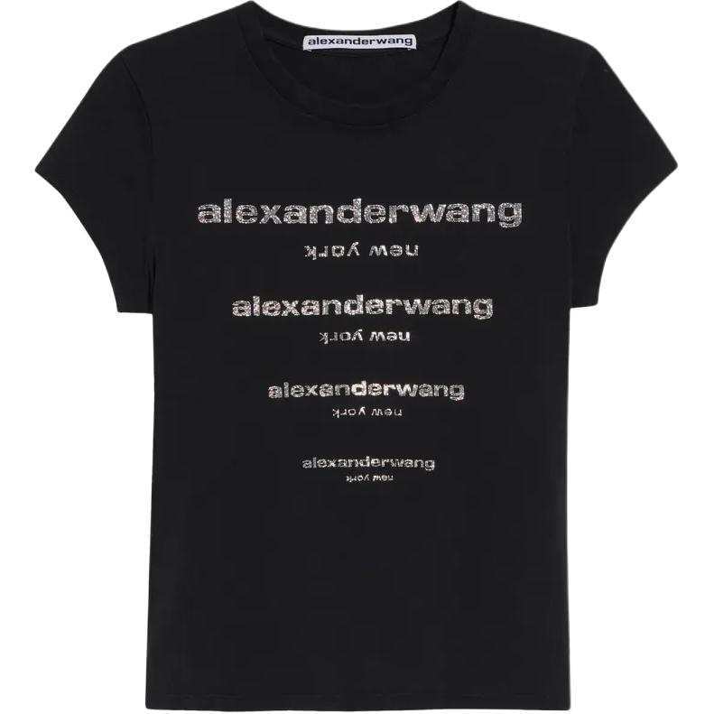 Alexander Wang T Shirts Women's Black Crew Neck