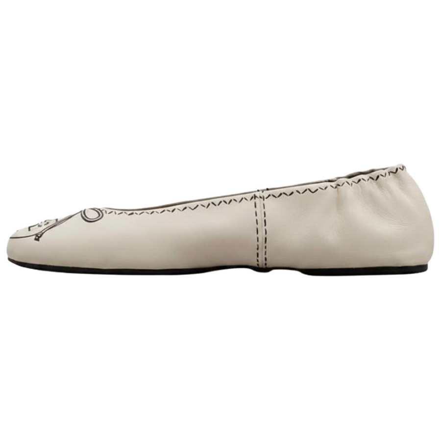 TORY BURCH Reva Travel Casual Shoes Women's Cream