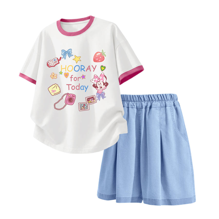 Disney Kids Casual Sportswear Crew Neck Thin Stretch