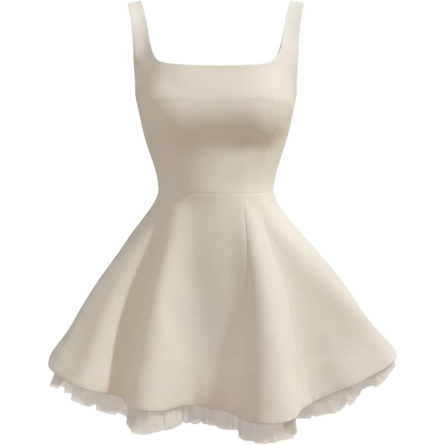 CHARM GLOW Slip Dresses Women's White Moderate Short Skirt A Line Skirt