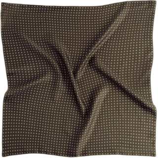 COS Polka Dot Mulberry Silk Scarves Unisex Brown/Khaki