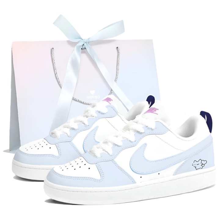Nike Nike Court Borough Skateboard Shoes Women's Low Top White/Blue