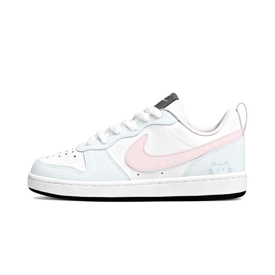 Nike Nike Court Borough Skateboard Shoes Women's Low Top White Blue Pink