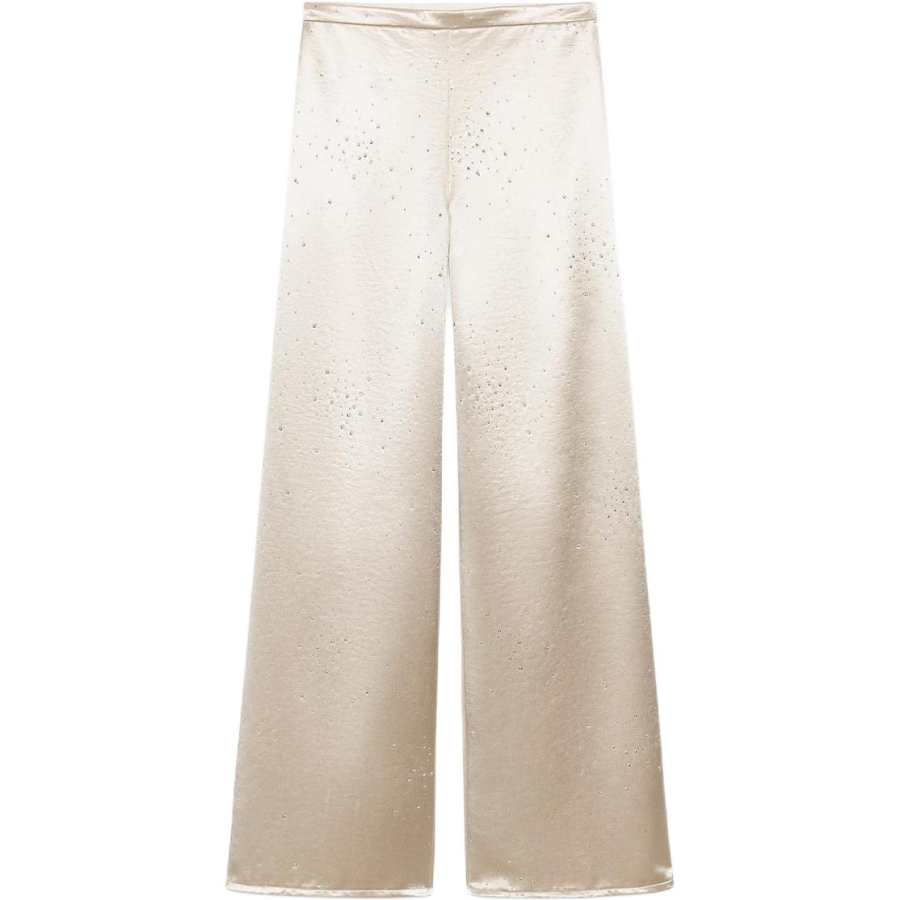 ZARA Casual Pants Women's Champagne Moderate Wide Leg Pants