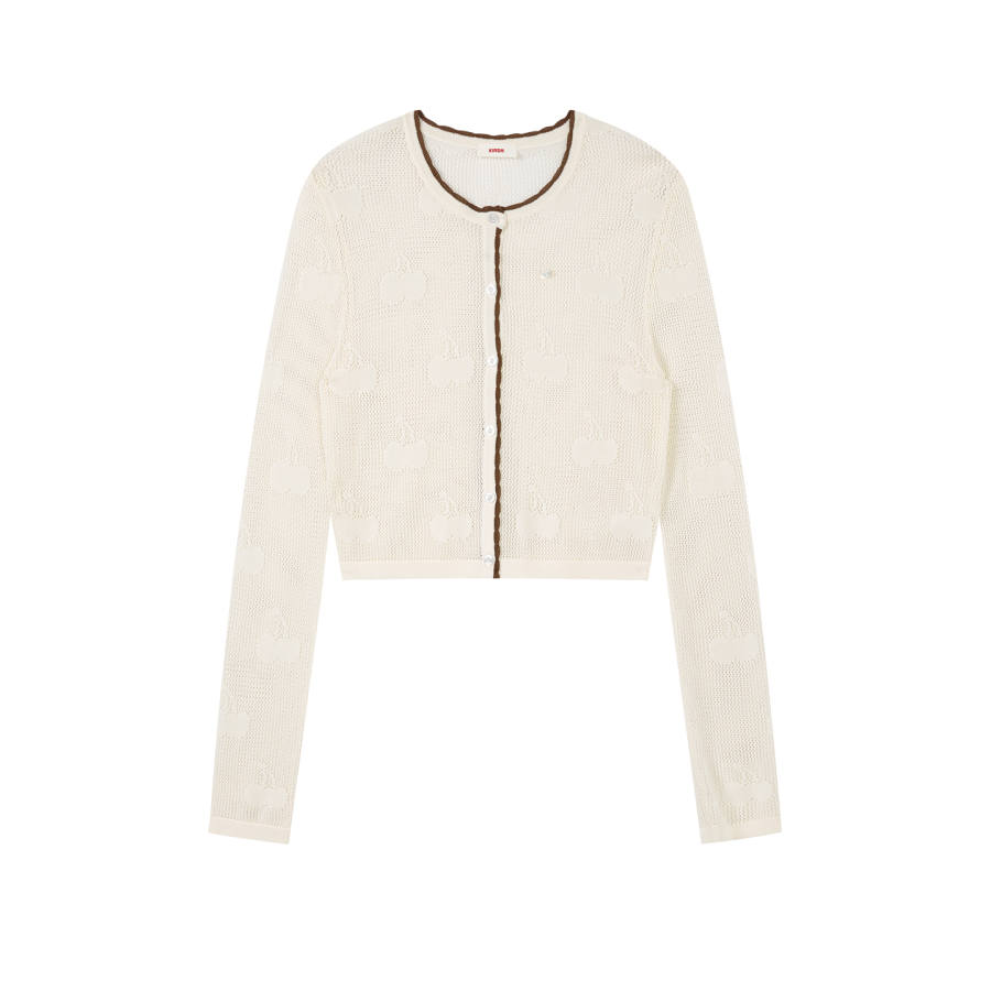 Kirsh Knitwear Women's Ecru Crew Neck Thin