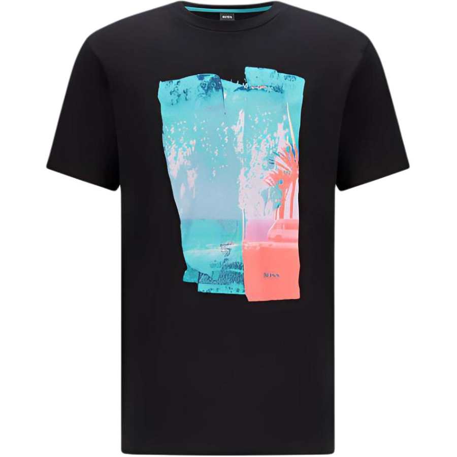 HUGO BOSS T Shirts Men's Black Crew Neck Moderate