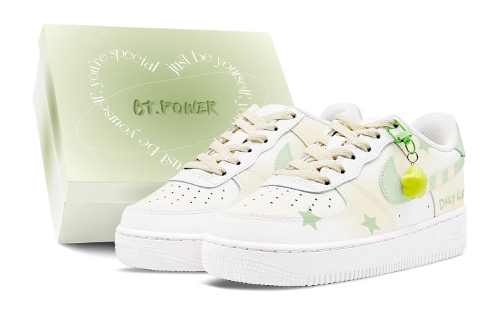 Nike Nike Air Force 1 Skateboard Shoes Women's Low Top Green/Yellow