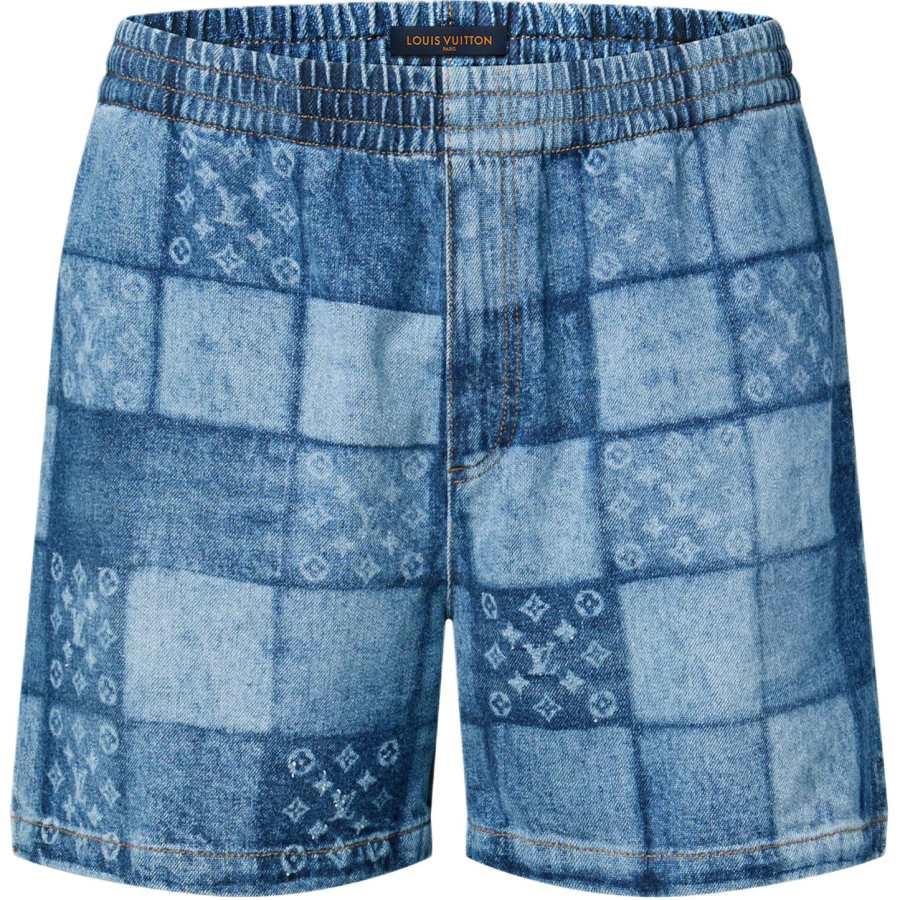 LOUIS VUITTON Monogram SS26 Denim Shorts Men's