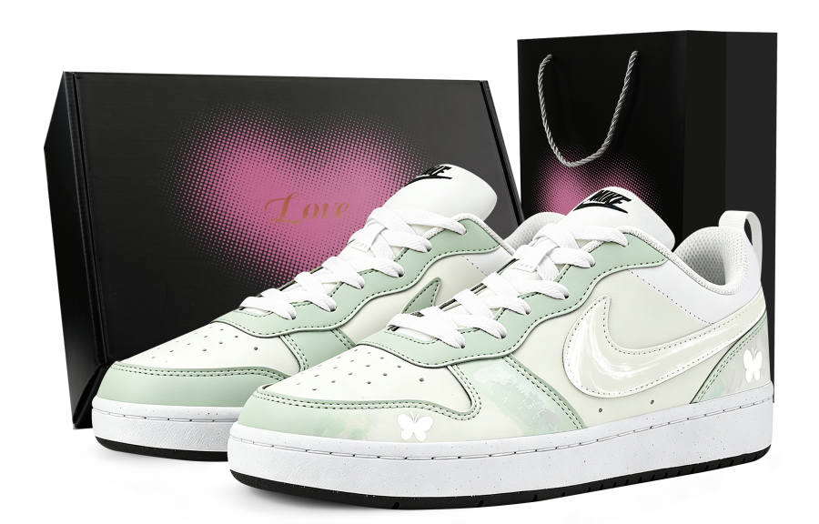 Nike Nike Court Borough Love Confession Butterfly Low top Skateboard Shoes Unisex Green