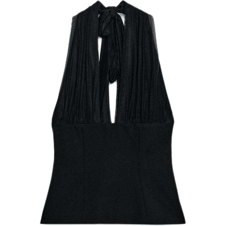 ZARA Tank Tops Women's Black Other